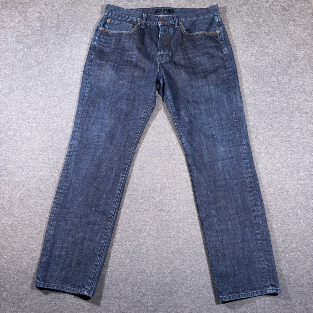 Lucky Brand 121 Heritage Slim Jeans Mens 35x30 Dark Wash Stretch Denim Blue
